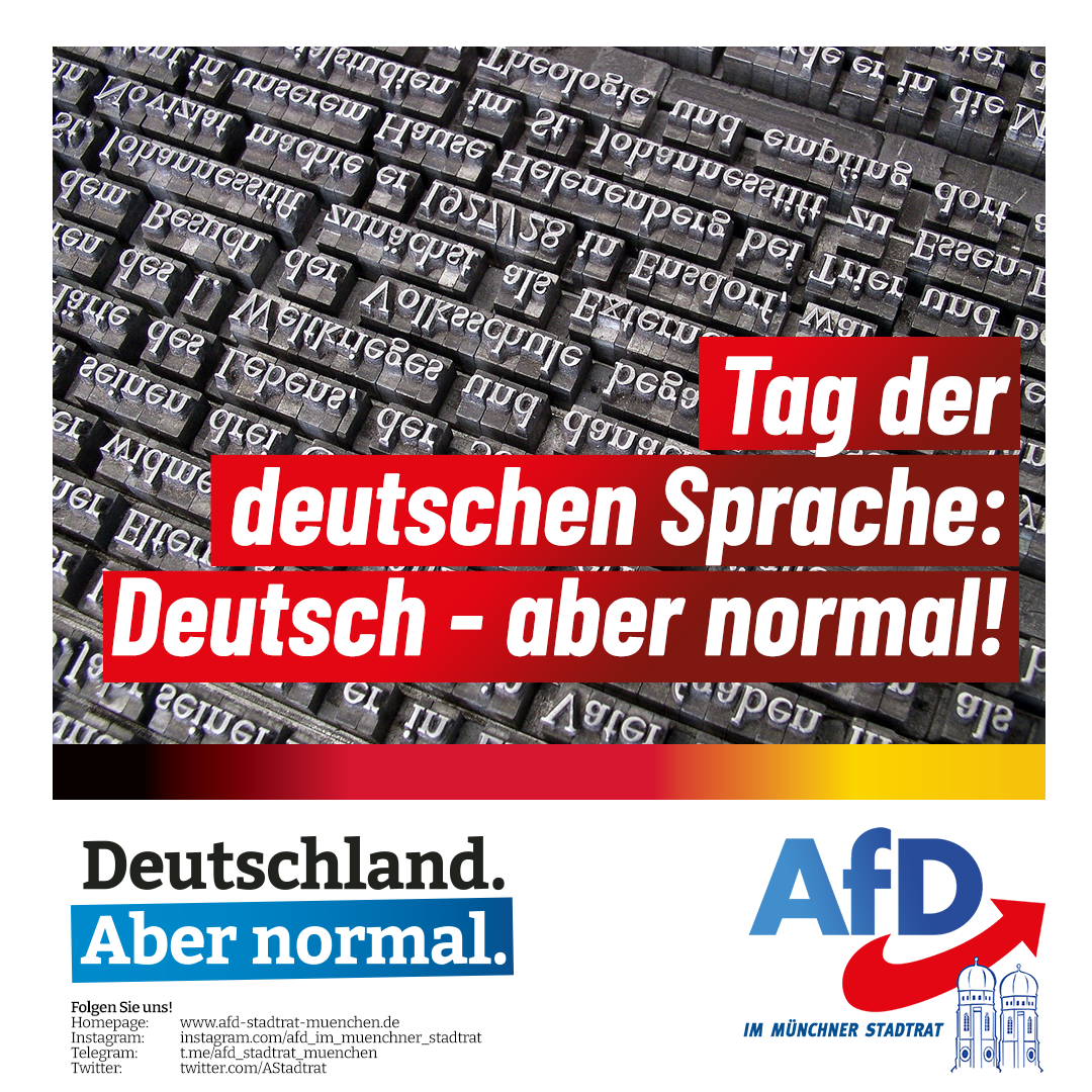 Tag der deutschen Sprache Deutsch aber normal! AfDGruppe im
