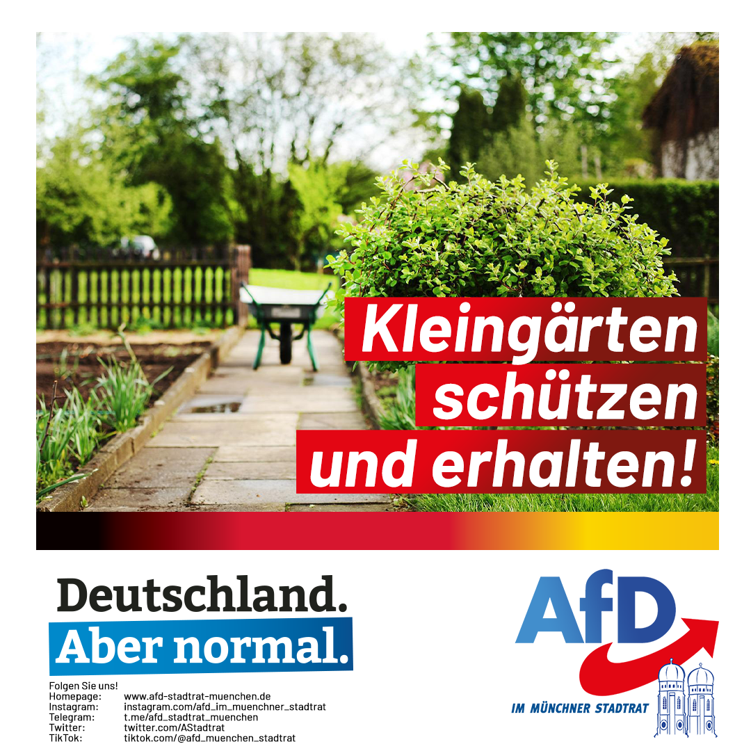 Kleingärten schützen und erhalten! - AfD-Gruppe im Stadtrat der LH München