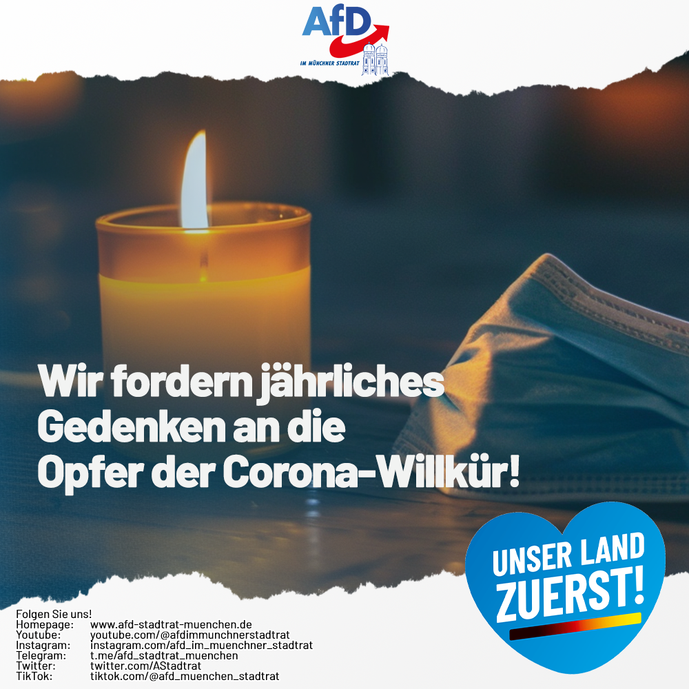 Wird fordern jährliches Gedenken an die Opfer der Corona-Willkür!