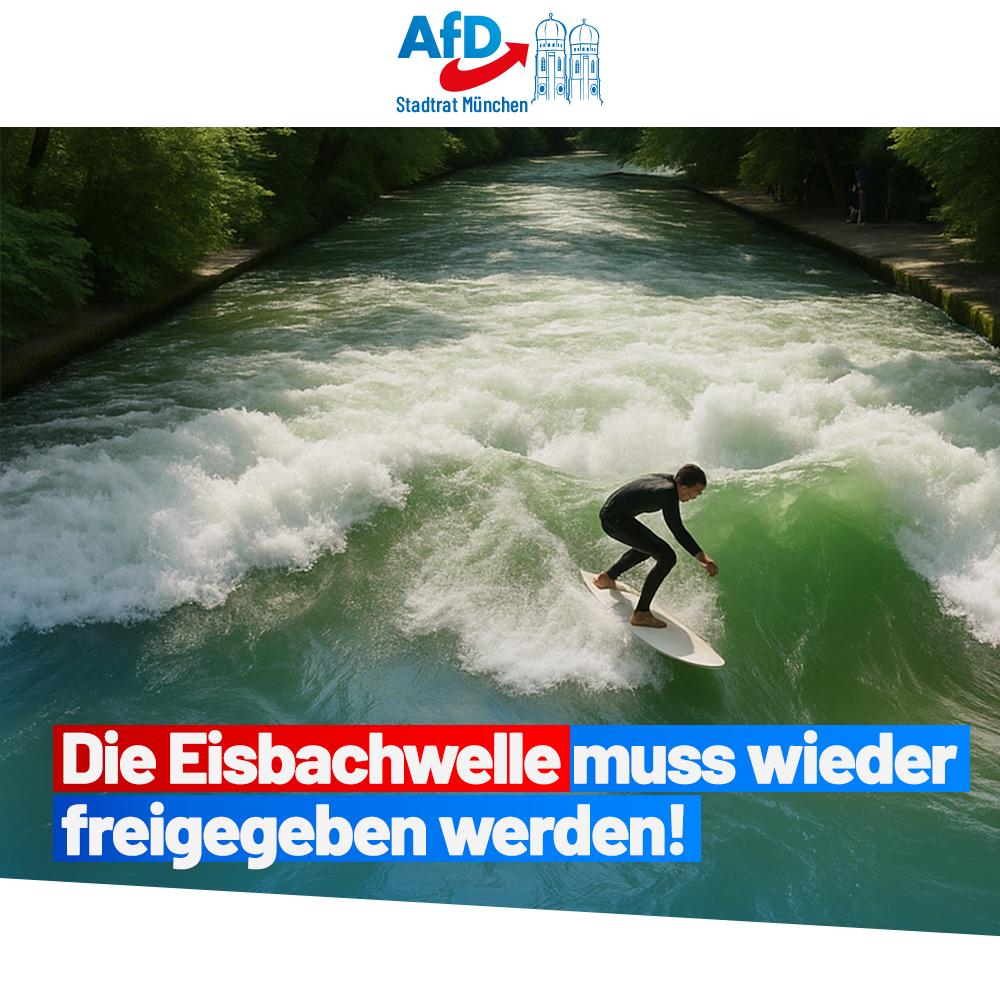 Die Eisbachwelle muss wieder freigegeben werden!